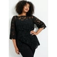 thumbnail image 5 of June & Vie Women's Plus Size Allover Lace Top, 5 of 6