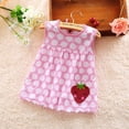 thumbnail image 2 of Fesfesfes Toddler Girls Vest Cute Baby Flower Printed Kids Dress Children Dot Striped Tees Dress T-Shirt Vest On Sale, 2 of 4