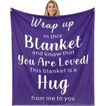 Get Well Gifts for Women, Get Well Soon Gifts After Surgery Purple Throw Blanket Gifts for Women, Inspirational Gifts Blanket, Feel Better Gifts, Hug/Healing Blanket for Women Mom Sister