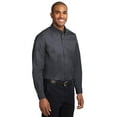 thumbnail image 4 of Port Authority Tall Long Sleeve Easy Care Shirt-XLT (Classic Navy/ Light Stone), 4 of 6