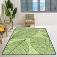 thumbnail image 3 of SKYSONIC Area Rug Green Leaves Mermaid Skins Nursery Rug Floor Mat Kids Playing Mat 5'x 3'3" (60 x 39 in) for Living Room Bedroom, 3 of 6