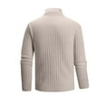 thumbnail image 4 of GrmtClth Turtleneck Men Casual Long Sleeve Pullover Tops Ribbed Solid Thermal Sweater 2025 Fall Winter Sweaters Beige XXXL, 4 of 4