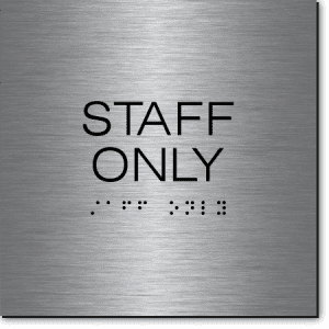 

Staff Only Sign-Steel / Black (2 Units)