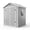 Light gray, variant on Garderth Plastic Outdoor Storage Shed With Floor,6x4FT Resin Shed With Window,Garden Shed,Waterproof Tool Shed With Lockable Door & 2 Vents & Sloped Roof For Patio,Lawn Mower,Bike & Tool