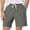 Gray #01, variant on Busydd Mens Casual Shorts Comfy Breathable Elastic Waist Cotton Shorts Solid Color Drawstring Running Gym Shorts with Back Zipper Pocket M