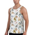 thumbnail image 2 of Wukai Cute Colorful Animal Print Men’s Workout Tank Top Sleeveless Muscle T shirt Gym Running Fitness Tank Top-X-Large, 2 of 7