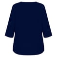 thumbnail image 6 of Kezqiaxn 3/4 Length Sleeve Womens Tops V-Neck Button Up Shirt Business Work Blouses Plus Size Clothes for Women, 6 of 6