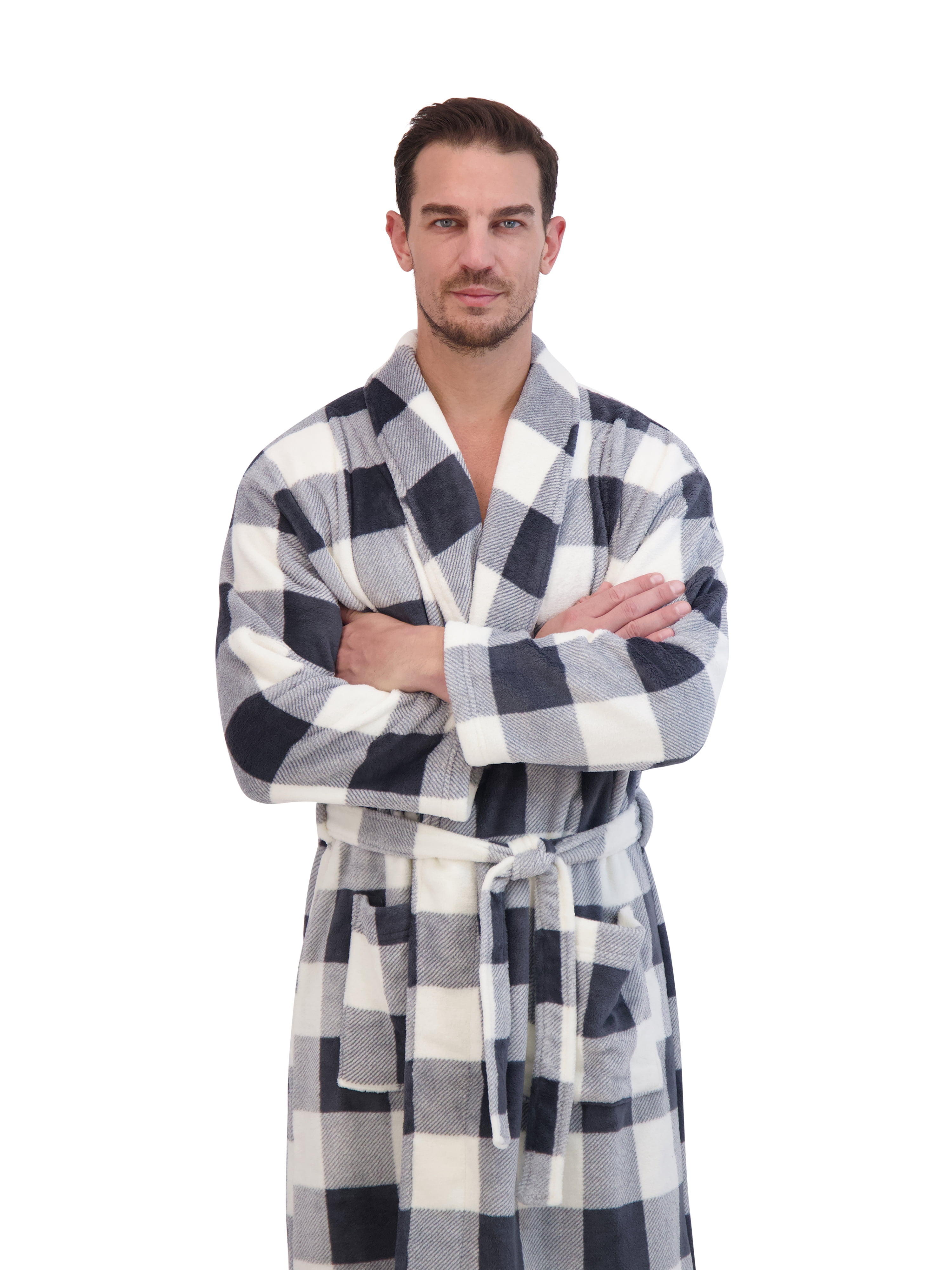 Hanes Men's Plush Cozy Fleece Robe