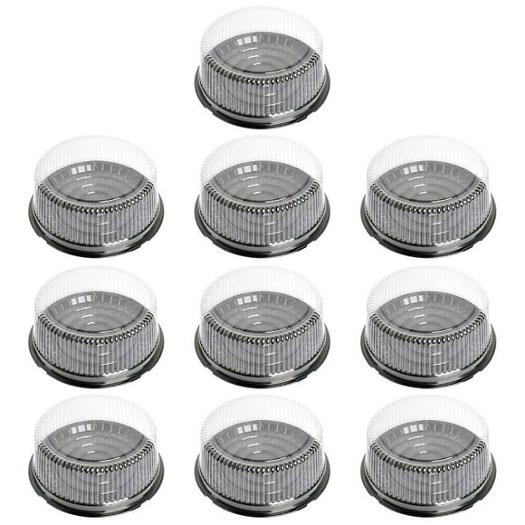 AMERTEER 10pcs Clear Cake Carrier Round Cake Box Baking Packing Box Birthday Cake Box