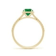 thumbnail image 2 of ANGARA Natural Emerald Twist Rope Split Shank Ring in 14K Yellow Gold for Women (Size-6mm) | May Birthstone, Birthday, Anniversary, Jewelry Gift for Women | Natural Emerald Ring, 2 of 9