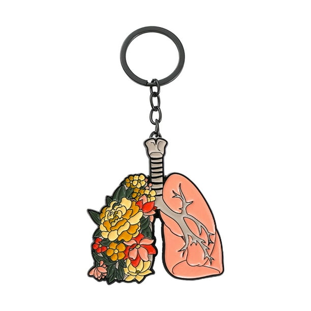 Llavero con forma de órgano corporal, colgante para bolso, aleación de zinc, divertido llavero para parejas, para coche. flor