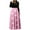 Pink, variant on Kaemgyyd Maxi Dresses for Women Fall Casual Print High Waist Dress Cute Long Sleeve Crew Neck A-Line Flowy Dress