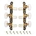 thumbnail image 3 of Mr.Power Guitar Tuners Machine Heads 3+3 Set Tuning Keys String Pegs for Classical Guitar (Short Black, White Button), 3 of 4