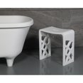 thumbnail image 2 of Taburete de baño / ducha de resina de superficie sólida mate blanco de diseñador, 2 of 2