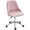 Pink, variant on Vinsetto Velvet Mid-Back Armless Computer Office Task Chair, Pink