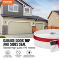 thumbnail image 2 of VEVOR Bande d'Étanchéité pour Dessus et Côtés de Porte de Garage 34 Pi Universelle Anti-Intempéries, 2 of 9