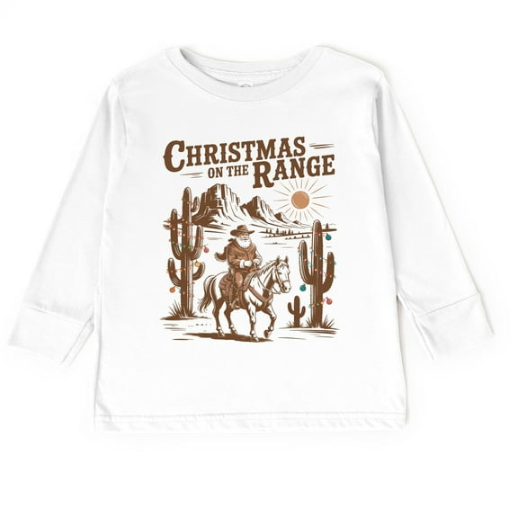 Christmas on the Range - Toddler Long Sleeve Graphic Tee and Youth Long Sleeve Graphic T-Shirt