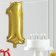 16 Gold Number 1 Foil Balloon, by Way To Celebrate