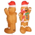 thumbnail image 3 of INFLAZOS Navideños Hombre De Jengibre Con Bastones De Caramelo Decoración De Patio Inflable Muñeco De Nieve De 1,5 M De Altura Con Luces LED, 3 of 7
