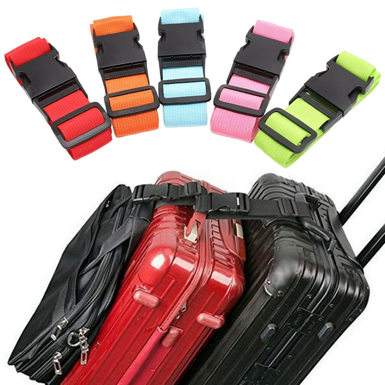 2 Pcs Luggage Suitcase Straps Set,travel Accessories Thickened Luggage Belt  With Quick Release Buckle,adjustable Orange Travel Luggage Straps For Suit