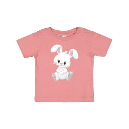 

Inktastic Cute Sitting White Bunny Rabbit Gift Baby Boy or Baby Girl T-Shirt