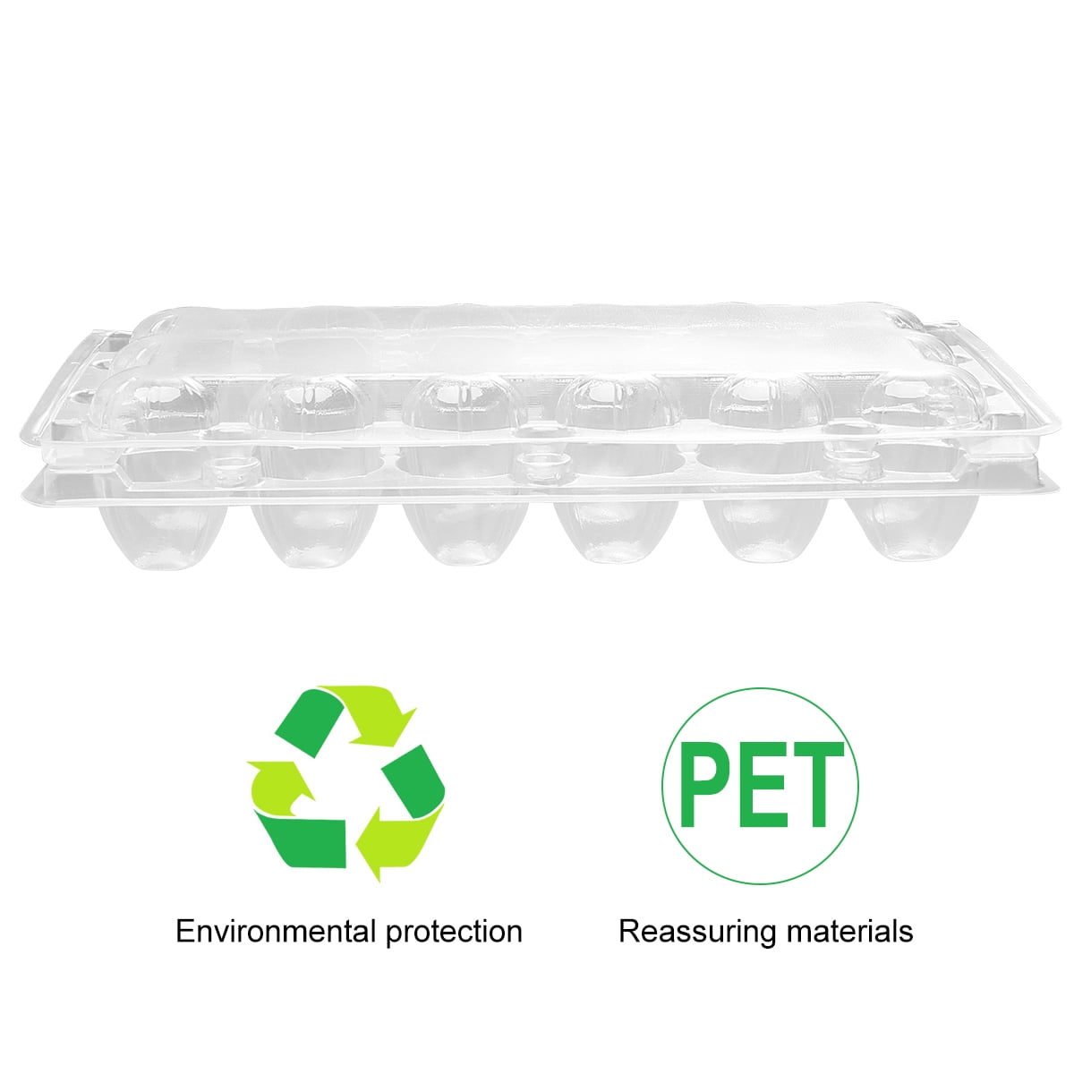 OUNONA Transparent PVC Quail Storage Carton Holder with 18 Grids, Holds 50pcs for Home Organization
