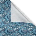 thumbnail image 5 of Ambesonne Blue Grommet Curtain, Boho Bouquet Ornate Swirls, 50" x 84", Blue Mauve and White, 5 of 6