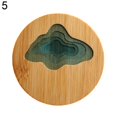 thumbnail image 1 of ENJOYW Résine Époxy Transparent Tampon d'Isolation en Bambou Paysage Porte-Gobelets Tapis Tampon d'Isolation, 1 of 7