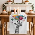 thumbnail image 2 of Table Runner - 70 Inch Long, Funny Giraffes Kitchen Dining Table Runner Dresser Scarves, Modern Abstract Art Colorful Clouds Farmhouse Decor for Coffee Tables Wedding Party Banquet, 2 of 8