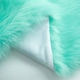 thumbnail image 4 of Lanco Fluffy Sheepskin Faux Fur Shag Area Rug, Mint, 30x46, 4 of 5