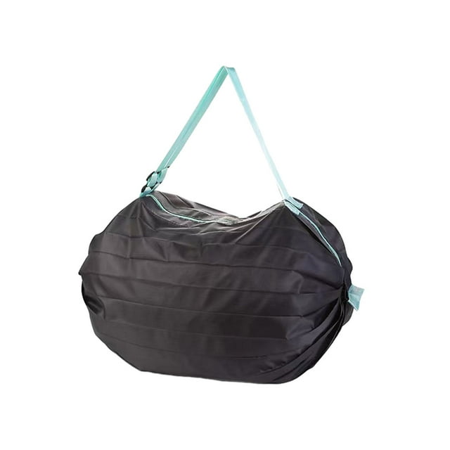 Cateissary Bolsas de almacenamiento plegables para viaje, bolsa de compras ligera inteligente para viaje, bolso de playa Almacenamiento y organización del hogar gris neblina