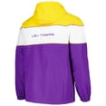 thumbnail image 3 of Men's G-III Sports by Carl Banks Purple LSU Tigers Center Line Half-Zip Raglan Hoodie Jacket, 3 of 3
