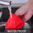 thumbnail image 5 of Manoplas de silicona para horno, 2 piezas, resistentes al calor y antideslizantes, guantes protectores para dedos para cocina, (rojo), 5 of 5