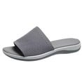 thumbnail image 6 of Dakaela Slides Sandals for Women Breathable Mesh Sports Athletic Casual Slippers Lightweight Non Slip Walking Shoes with Arch Support Grey 7.5, 6 of 8