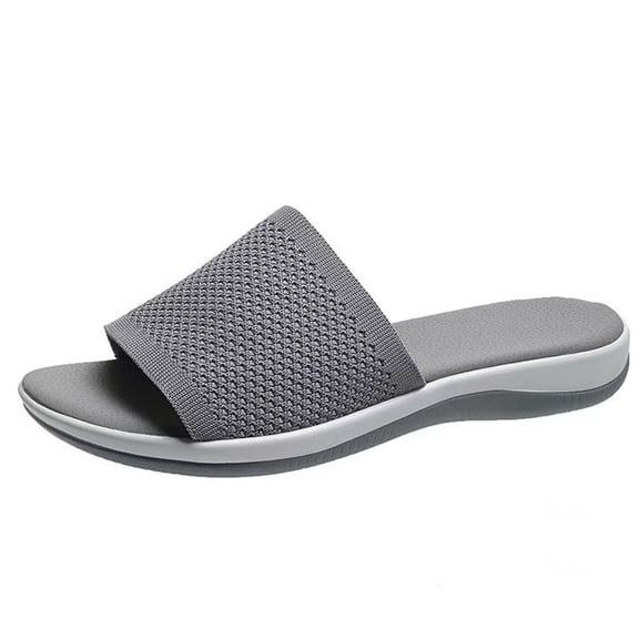 YLYL Women's Knit Orthopedic Sandals Arch Support Slip on Lightweight Comfortable Summer Slippers