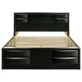 thumbnail image 4 of Briana Wood California King Storage Bookcase Bed Black, 4 of 9