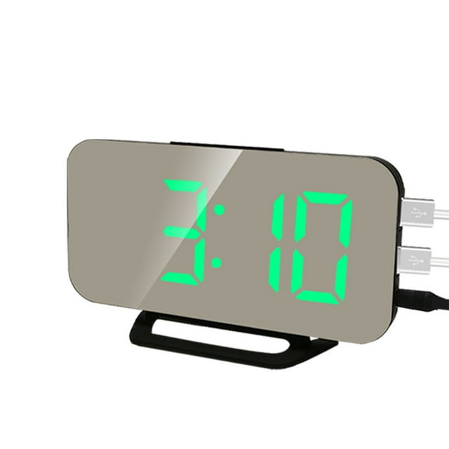 Creative New Student Childrens LED Digital Electronic Clock Mirror Wall Clock USB Mobile Phone Charging Calendar Alarm Clock