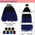 thumbnail image 5 of SEGO Jerry Curl Crochet Hair Bundles Marlybob Crochet Hair Kinky Curly Water Wave Crochet Hair Braids For Women Bohemian Curl Crochet Hair Extension Black to Light Auburn 3 Bundle, 5 of 6