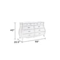 thumbnail image 4 of 4 Piece Bedroom Set, King Size Bed Frame Platform with Crystal Upholstered Headboard & 9 Drawers Dresser Cabinet & 1 Nightstand, Wood Bedroom Furniture Set, White, 4 of 9