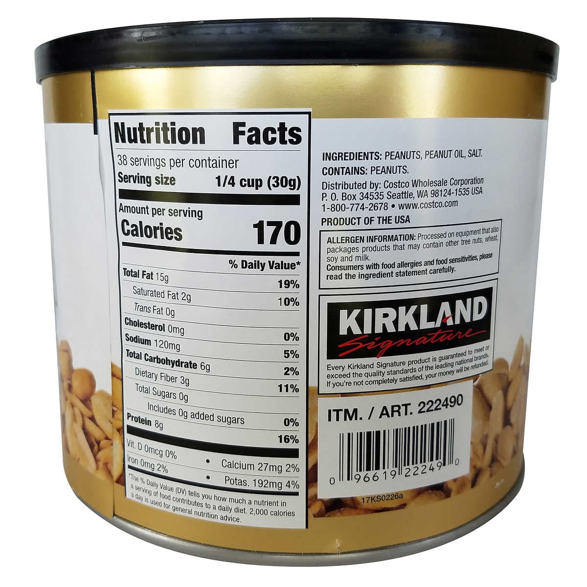 Kirkland Signature Extra-large Peanuts, 1.13 kg