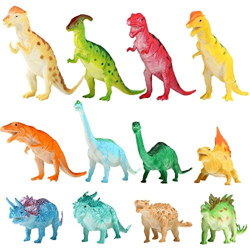 Figura de dinosaurio de Yeonha Toys, juego de juguete de dinosaurio jumbo de 7 pulgadas (12 paquete), culo de Yeonha Toys Yeonha Toys