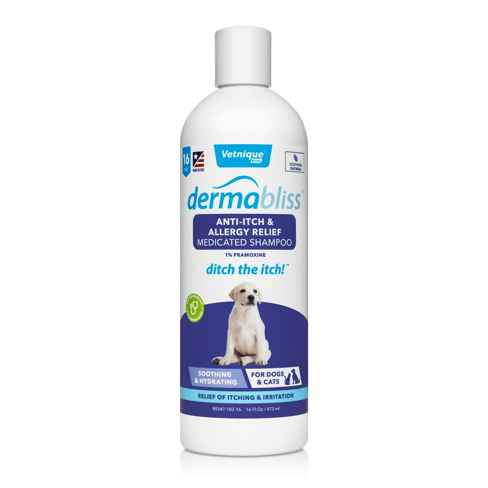 Dermabliss Anti Itch & Allergy Relief Medicated Dog Shampoo for