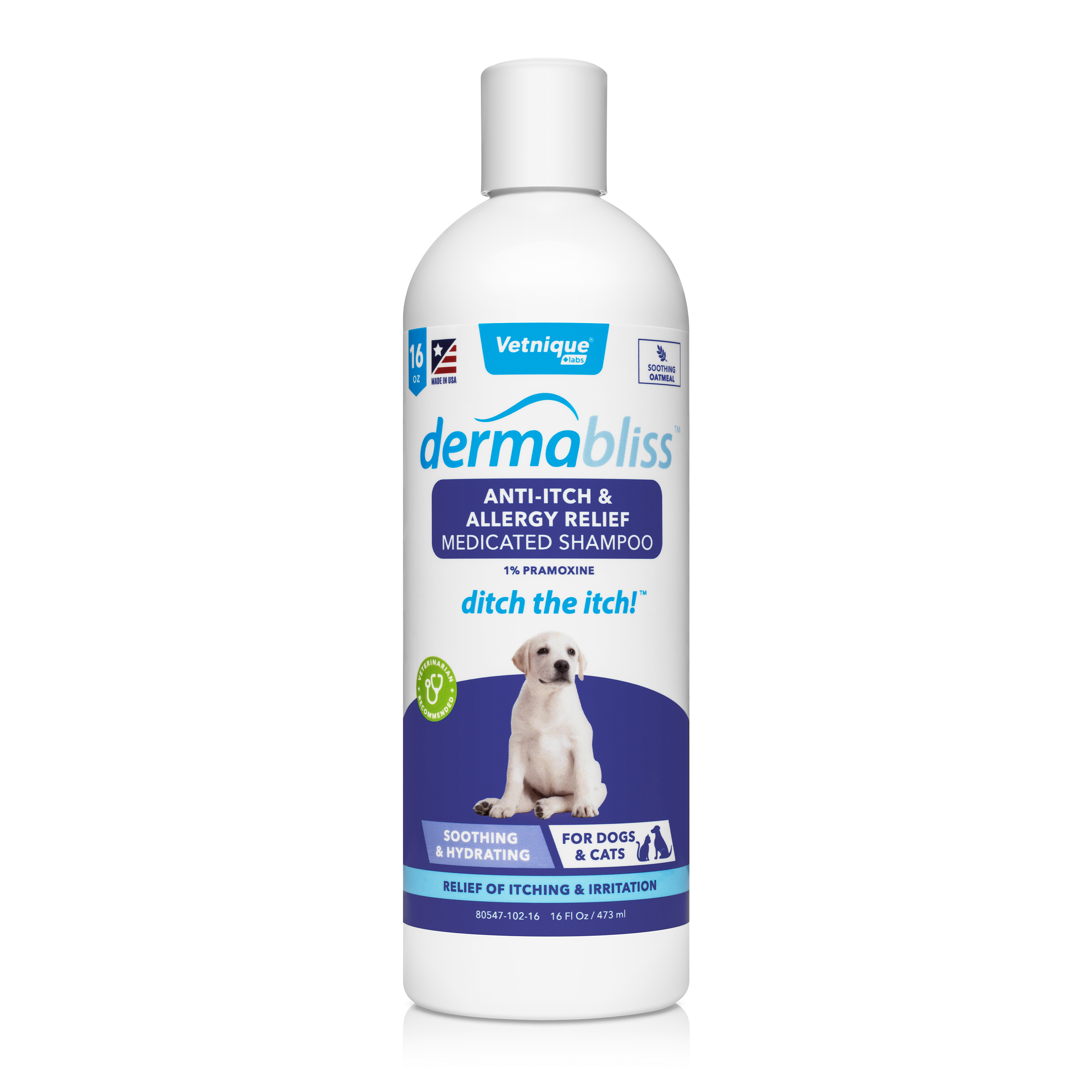 Medicated Dog Shampoo – Anti-Itch, Parasite, Mange & Dermatitis – Made In USA