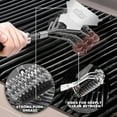 thumbnail image 2 of Grill Brush and Scraper Bristle Free – Safe BBQ Brush for Grill – 18'' Stainless Grill Grate Cleaner - Safe Grill Accessories for Porcelain/Weber Gas/Charcoal Grill – Gifts for Grill Wizard, 2 of 7