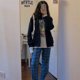 thumbnail image 4 of Sudadera con capucha para mujer Monstrate Abrigo con capucha con cremallera abierta en El Frente Negro XXL AP001482-11B, 4 of 7