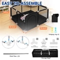 thumbnail image 7 of HioHa Baby Playpen, Baby Playard with Basketball Hoop, Portable Play Yard Baby Fences for Infant Toddler, 7 of 7