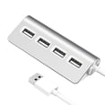 thumbnail image 1 of 4-port USB hub USB-A aluminium expansion docking station USB2.0 multi interface hub hub splitter laptop extender 2PCS, 1 of 7
