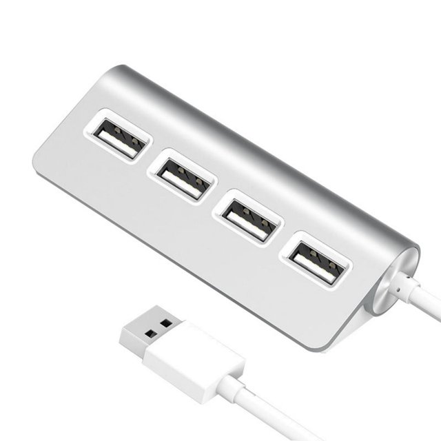 4-port USB hub USB-A aluminium expansion docking station USB2.0 multi interface hub hub splitter laptop extender 2PCS