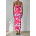 thumbnail image 2 of Vestido PRETTYGARDEN Maxi Bodycon Strapless Floral Rosa Rojo XL, 2 of 7