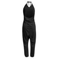 thumbnail image 5 of jsaierl Jumpsuits for Women Casual, Women's Summer Plus Size Solid Color Halter Harlan Jumpsuit, 5 of 7